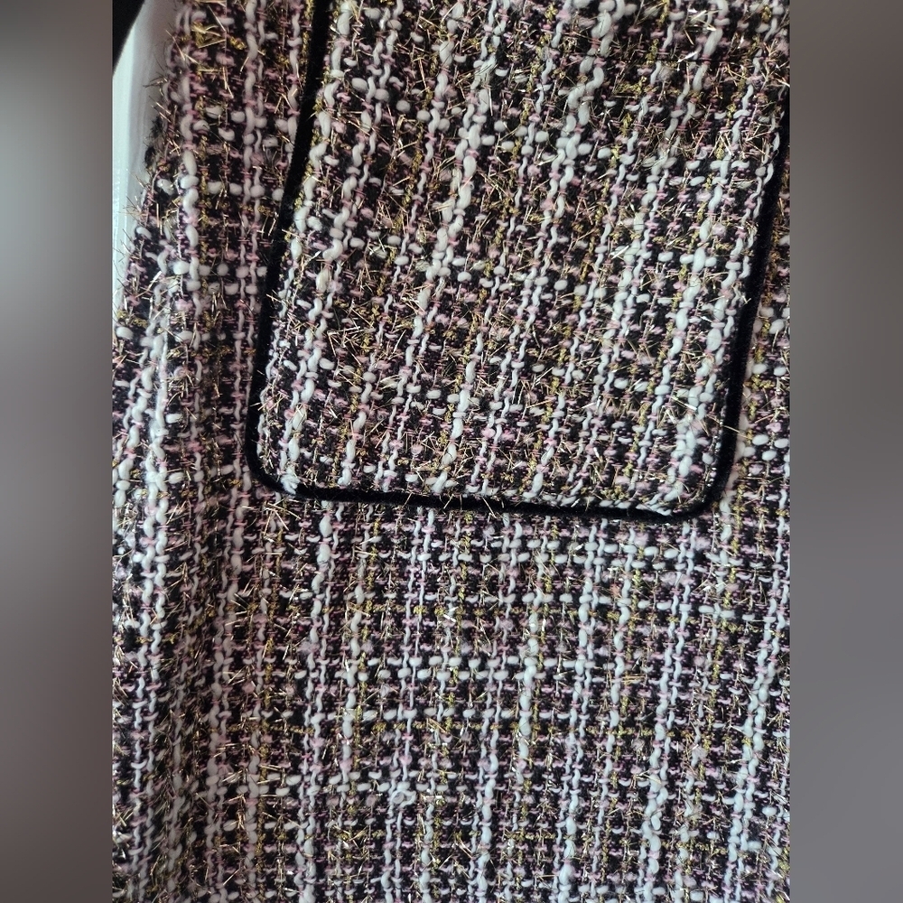 Girls Biscotti Black Tweed Dress Size 8 - Picture 2 of 7